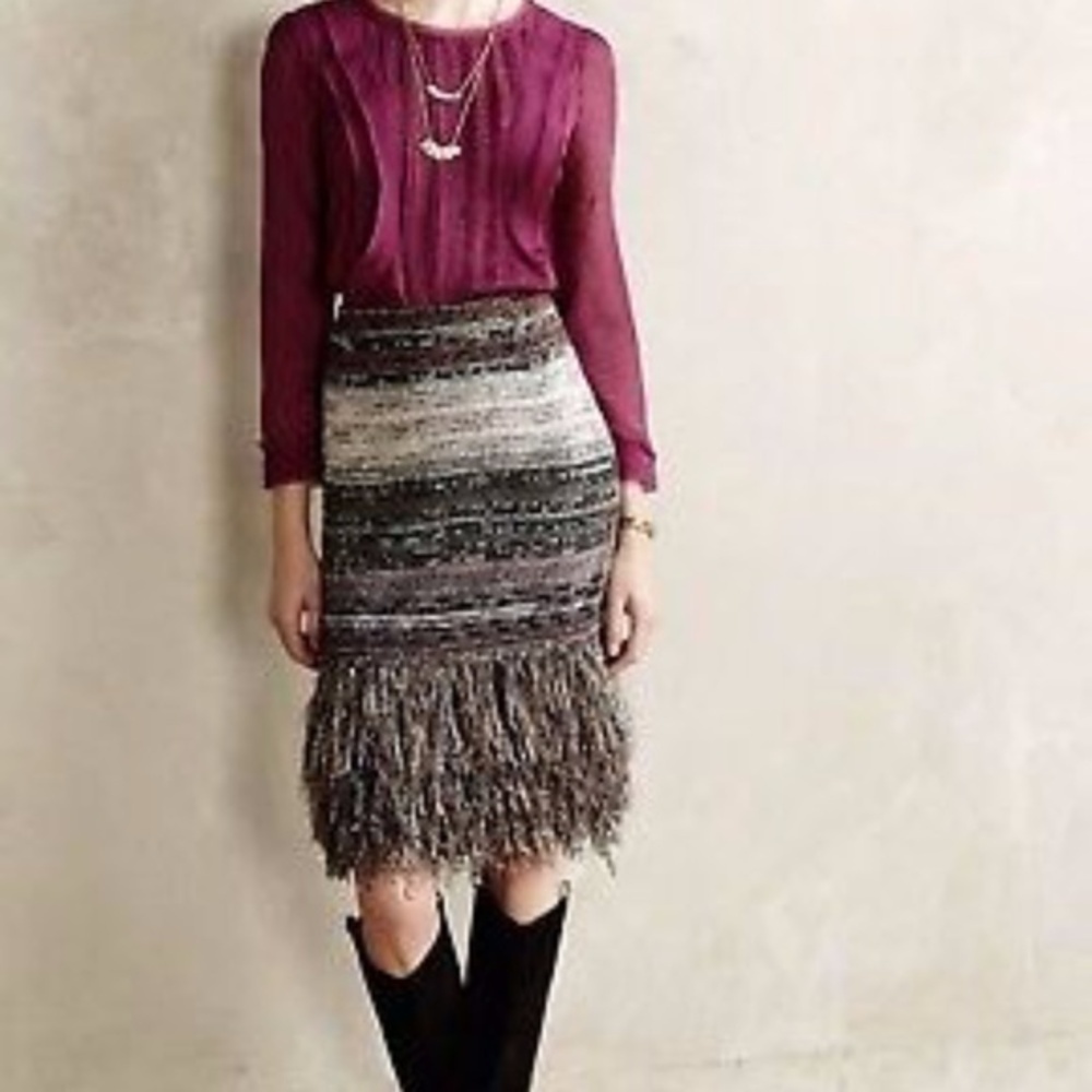Anthropologie Glinted sweater skirt size XS